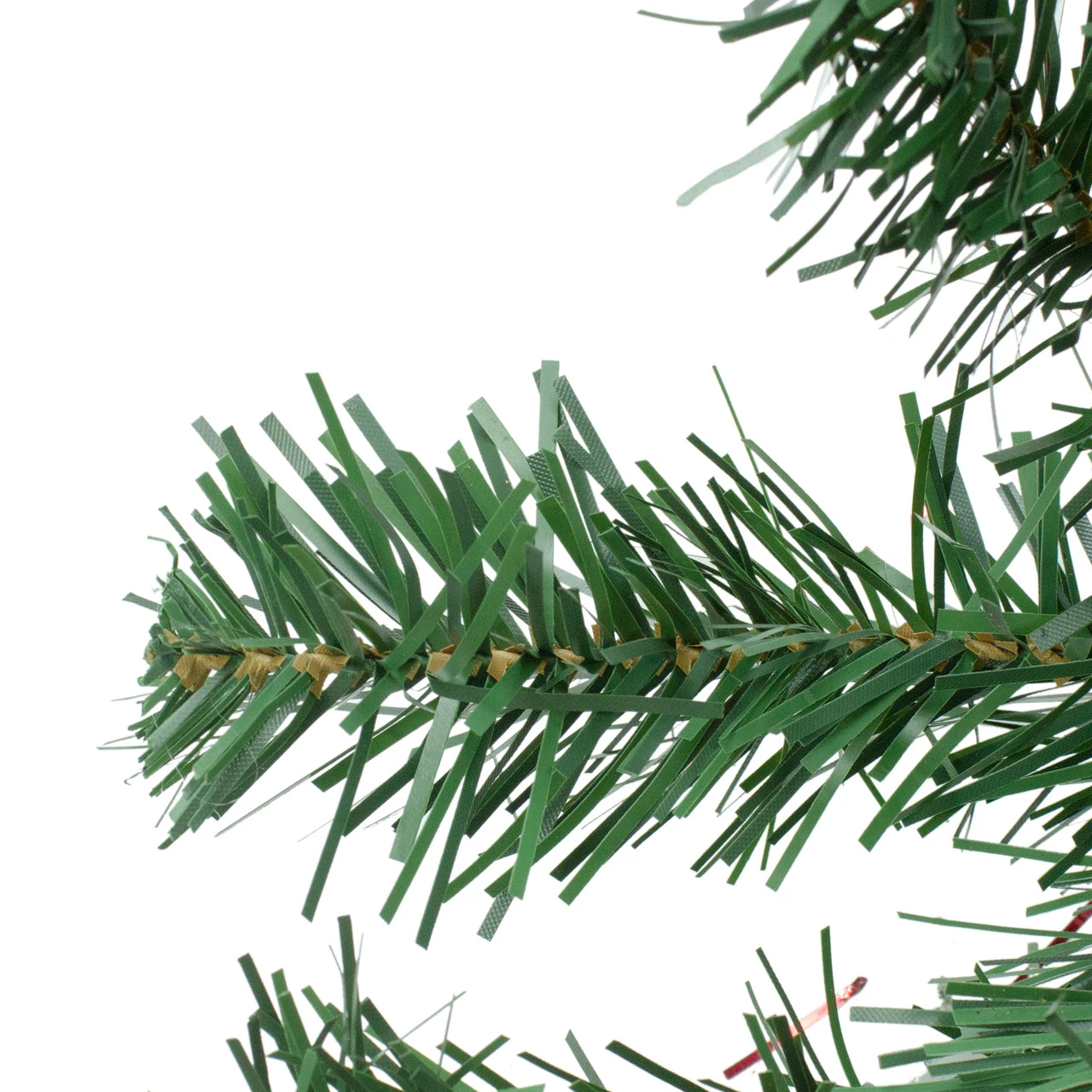 30" Red And Gold Cedar And Pine Cone Artificial Christmas Teardrop Swag, Unlit - Image 4