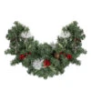 26" Pre-Decorated Frosted Pinecone And Berry Artificial Christmas Swag, Unlit