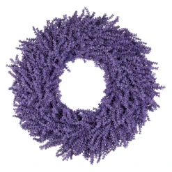 Purple Lavender Artificial Floral SpringWreath, 28-Inch, Unlit