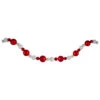6' Shatterproof Ball 3-Finish Red And White Christmas Garland