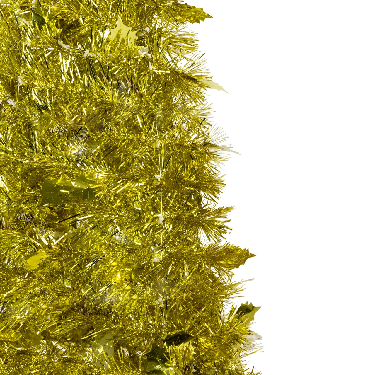 4' Gold Tinsel Pop-Up Artificial Christmas Tree, Unlit - Image 4