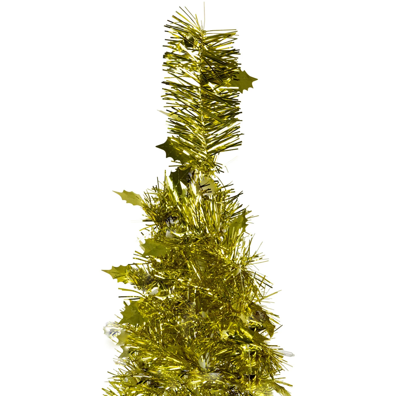 4' Gold Tinsel Pop-Up Artificial Christmas Tree, Unlit - Image 5
