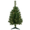 2' Pre-Lit Oakridge Noble Fir Artificial Christmas Tree, Clear Lights