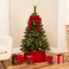 4' Pre-Lit Frosted Carolina Berry Spruce Artificial Christmas Tree, Clear Lights
