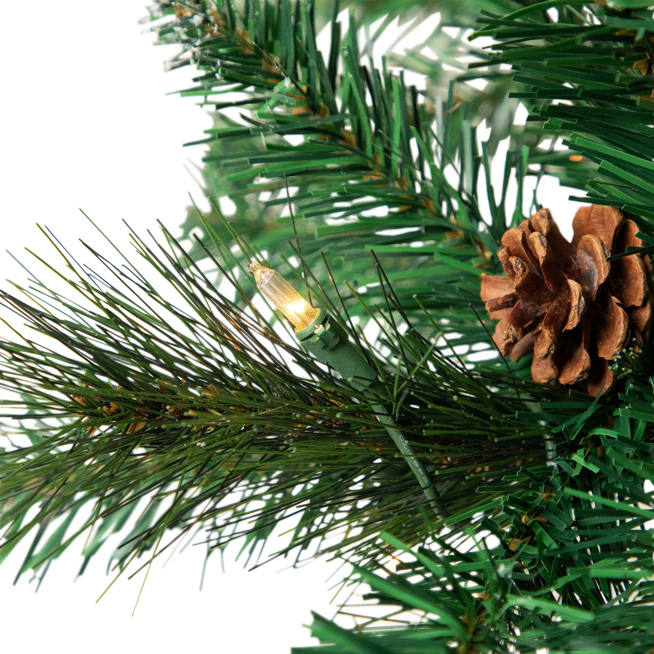 4' Pre-Lit Frosted Carolina Berry Spruce Artificial Christmas Tree, Clear Lights - Image 5