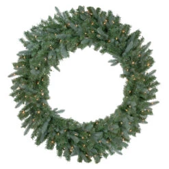 Pre-Lit Granville Fraser Fir Artificial Christmas Wreath, 48-Inch, Clear Lights