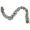 9' X 10" Pre-lit Flocked Madison Pine Artificial Christmas Garland, Clear Lights