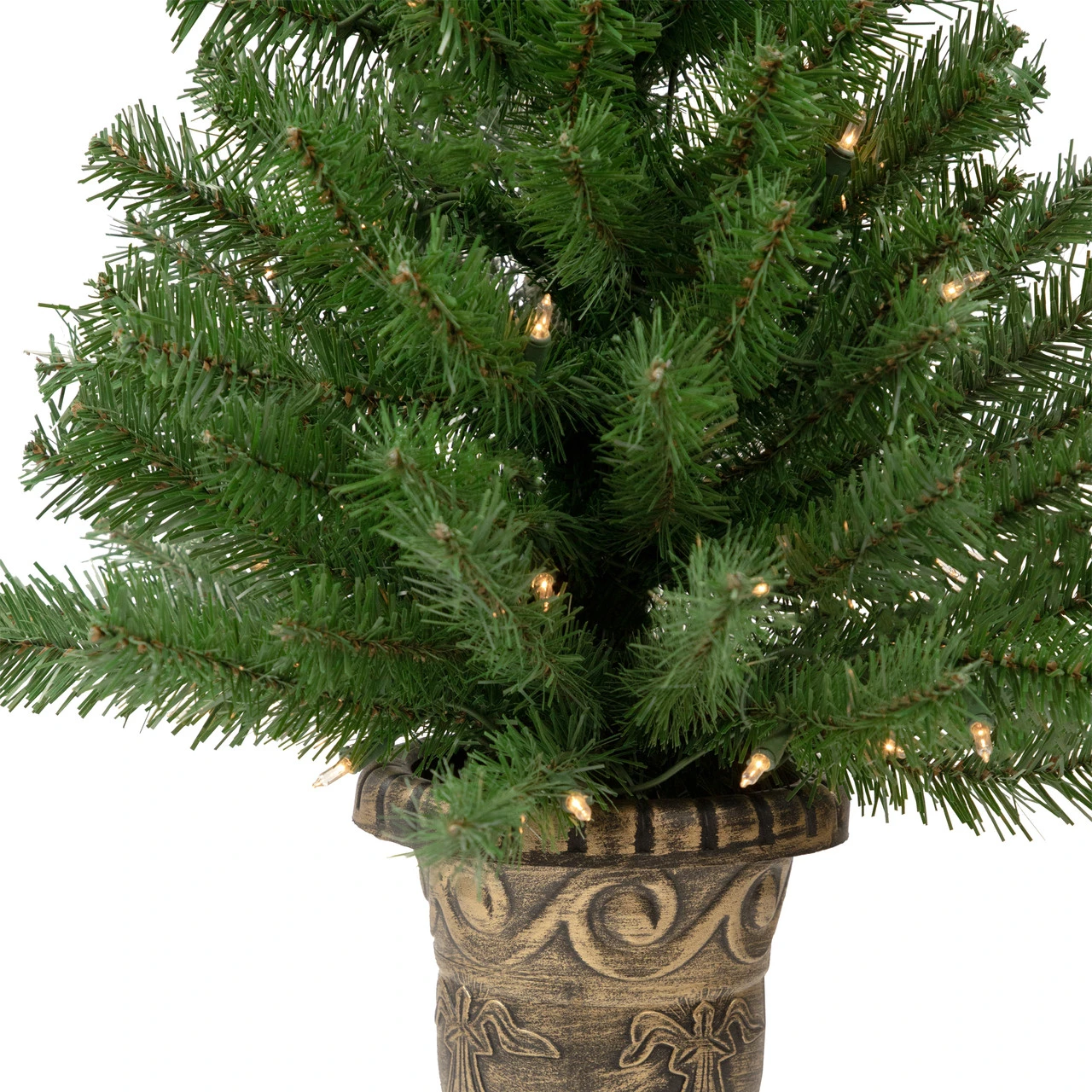 5-Piece Pre-Lit Artificial Wolcott Spruce Christmas Entryway Set - Image 5