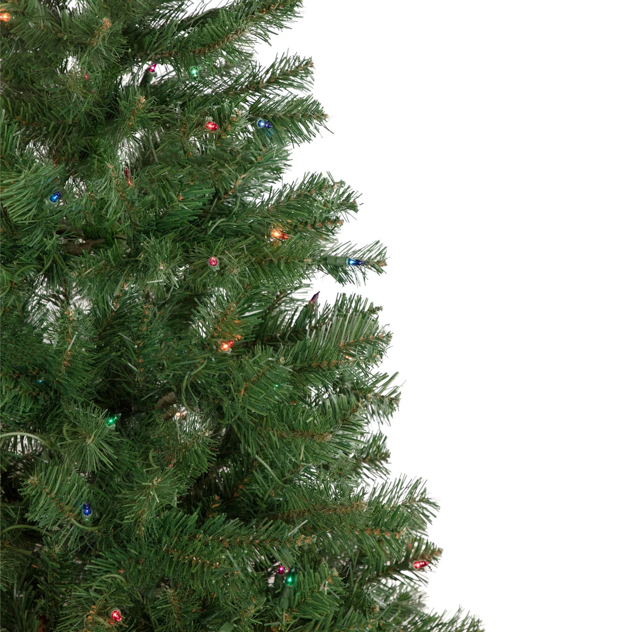 6' Pre-Lit Wilson Pine Slim Artificial Christmas Tree, Multi Lights - Image 4