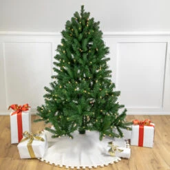 4' Pre-Lit Sierra Noble Fir Artificial Christmas Tree, Clear Lights