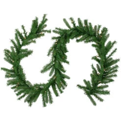 9' X 10" Pre-Lit Sierra Noble Fir Artificial Christmas Garland, Clear Lights