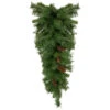 30" Black River Pine Artificial Christmas Swag With Pine Cones, Unlit