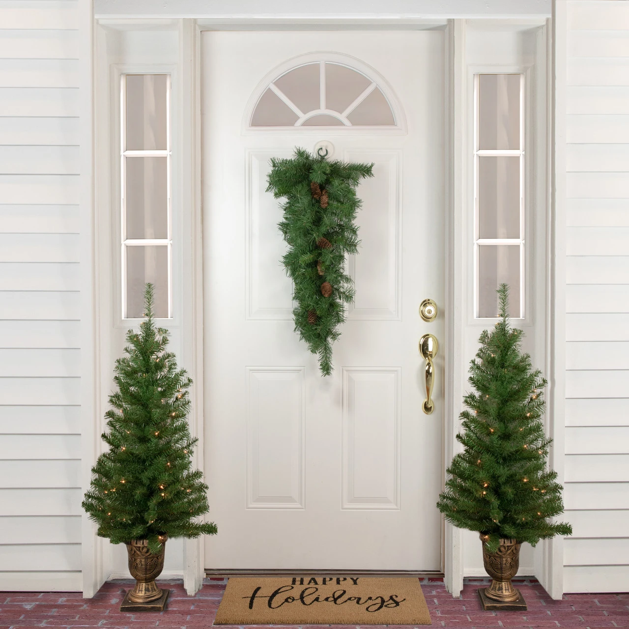 30" Black River Pine Artificial Christmas Swag With Pine Cones, Unlit - Image 2