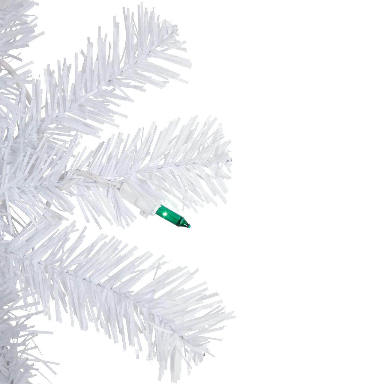 Pre-Lit Woodbury White Pine Artificial Christmas Wreath, 24-Inch, Green Lights - Image 3