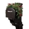 36" Pre-lit Decorated Pine Cone And Berries Artificial Christmas Mailbox Swag