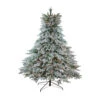 7.5' Pre-Lit Full Flocked Jasper Balsam Fir Artificial Christmas Tree - Clear Lights