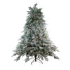 6.5' Pre-Lit Full Frosted Butte Fir Artificial Christmas Tree - Clear Lights