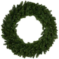 Pre-Lit Canadian Pine Artificial Christmas Double Wreath, 36-Inch, Clear LED Lights