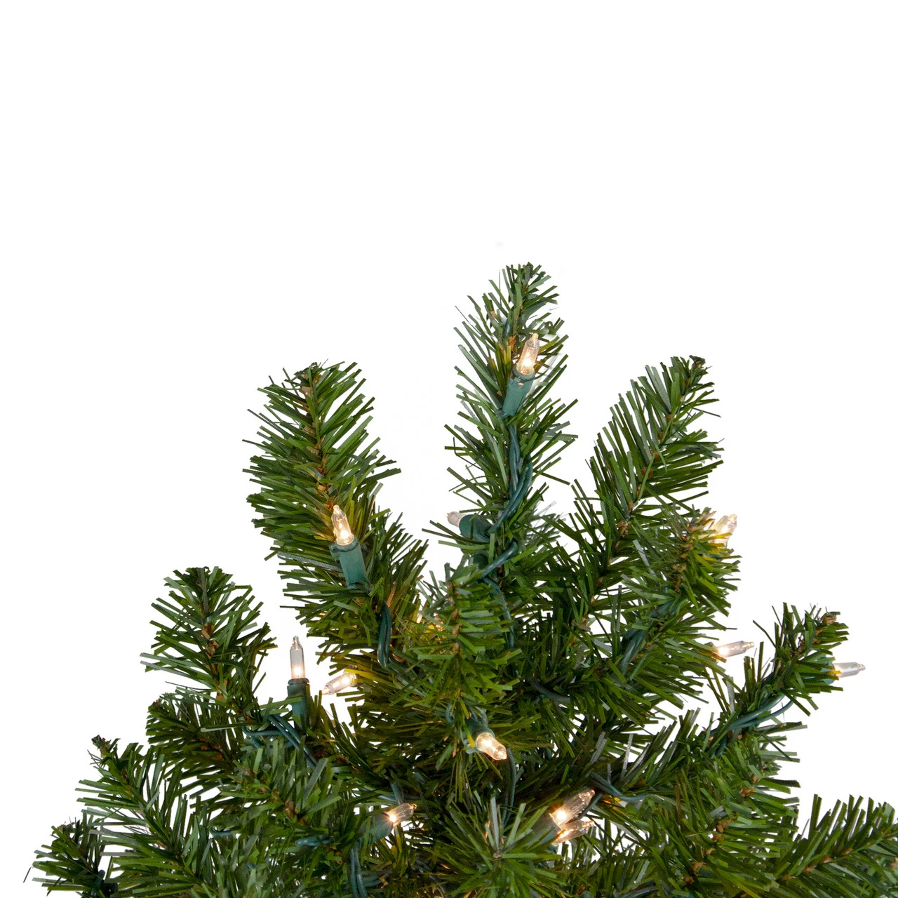 2' Pre-Lit Medium Canadian Pine Artificial Christmas Tree - Clear Lights - Image 4