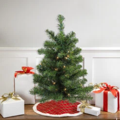 2' Pre-Lit Medium Canadian Pine Artificial Christmas Tree - Clear Lights