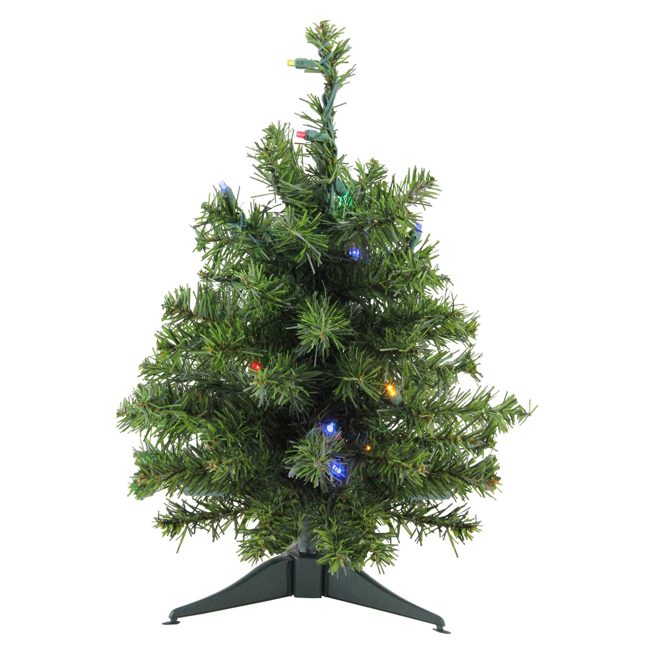 18" Pre-Lit Canadian Pine Artificial Christmas Tree - Multicolor Lights - Image 2