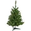 3' Pre-Lit Medium Canadian Pine Artificial Christmas Tree, Multicolor Lights