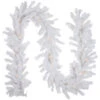 9' X 8" Pre-Lit Snow White Artificial Christmas Garland, Clear Lights