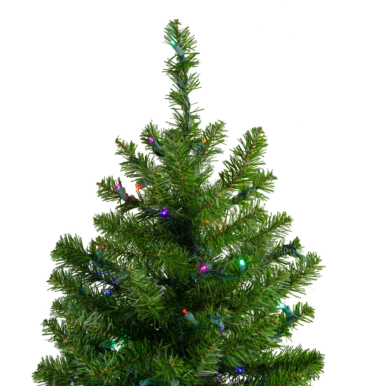 5' Pre-Lit LED Medium Canadian Pine Artificial Christmas Tree - Multicolored Lights - Image 4