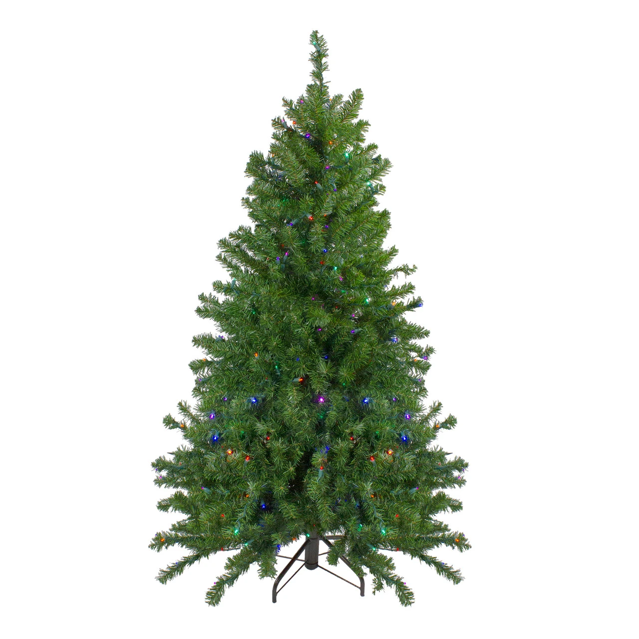 5' Pre-Lit LED Medium Canadian Pine Artificial Christmas Tree - Multicolored Lights