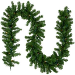 9' X 10" Pre-Lit Oak Creek Pine Artificial Christmas Garland - Multi Lights