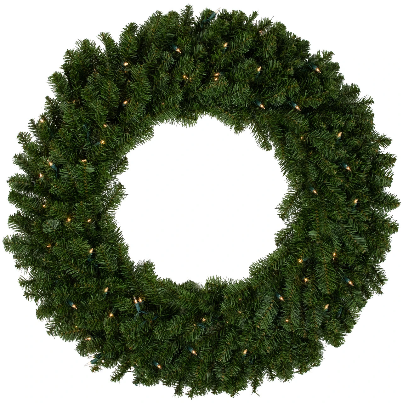 36" Pre-Lit Canadian Pine Artificial Christmas Wreath, Clear Lights