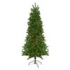 7.5' Pre-Lit Canadian Pine Slim Artificial Christmas Wall Tree - Multicolor Lights