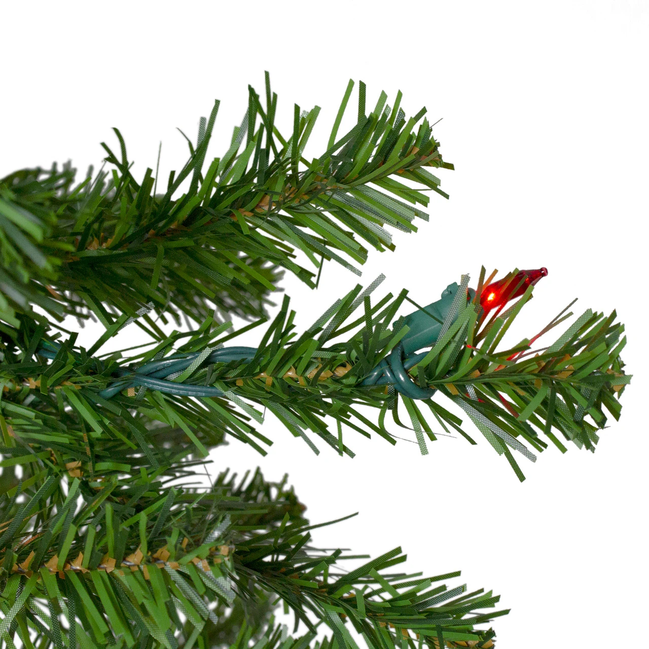 6.5' Pre-Lit Canadian Pine Artificial Pencil Christmas Tree - Multi Lights - Image 4