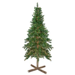 6.5' Pre-Lit Slim Royal Alpine Artificial Christmas Tree - Clear Lights