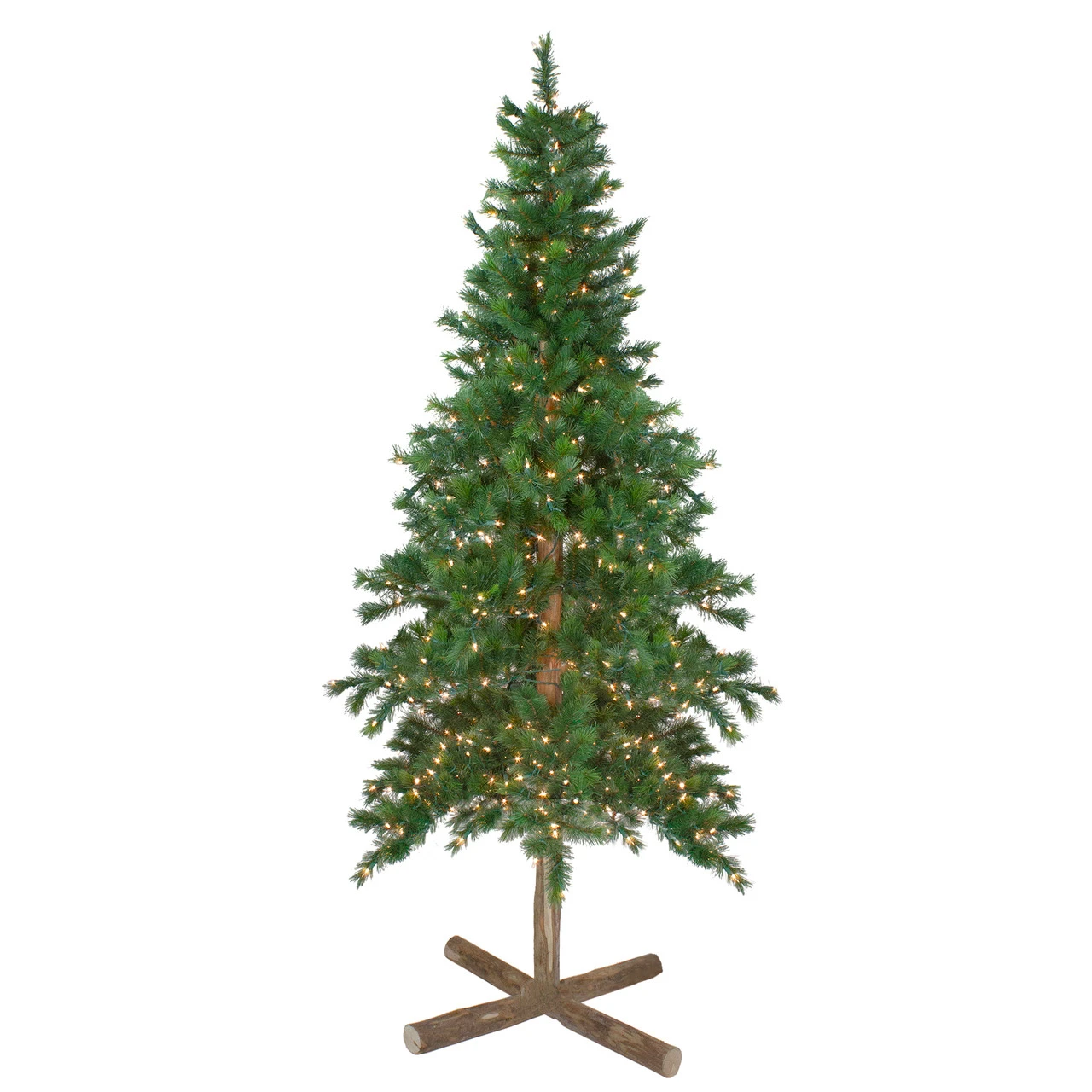 6.5' Pre-Lit Slim Royal Alpine Artificial Christmas Tree - Clear Lights