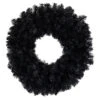 24" Black Colorado Spruce Artificial Halloween Wreath, 24-Inch, Unlit