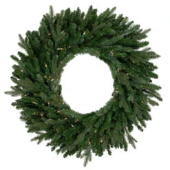 Pre-Lit Grande Spruce Artificial Christmas Wreath, 36-Inch, Clear Lights