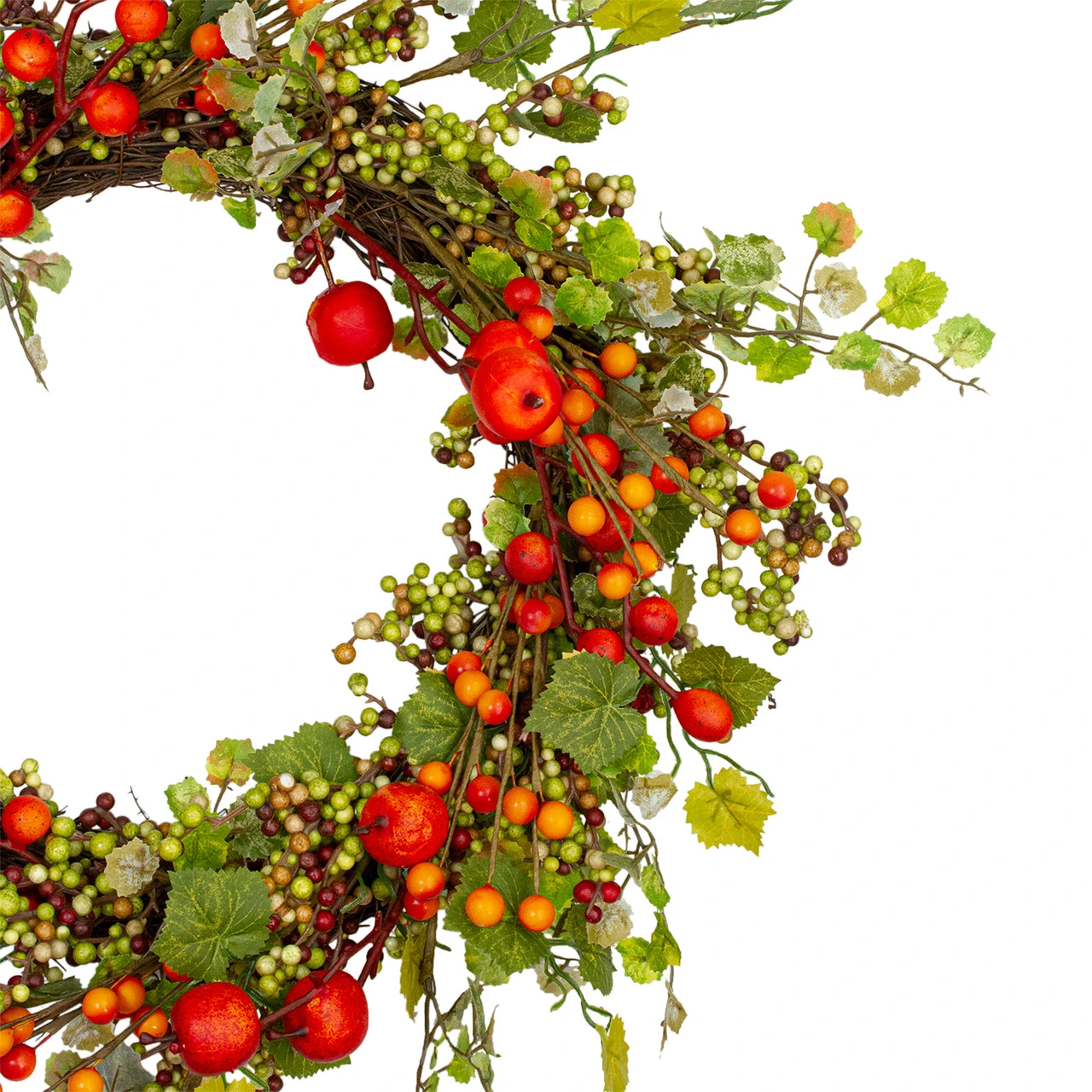 Apples And Berries Artificial Fall Harvest Wreath - 22 Inch, Unlit - Image 3