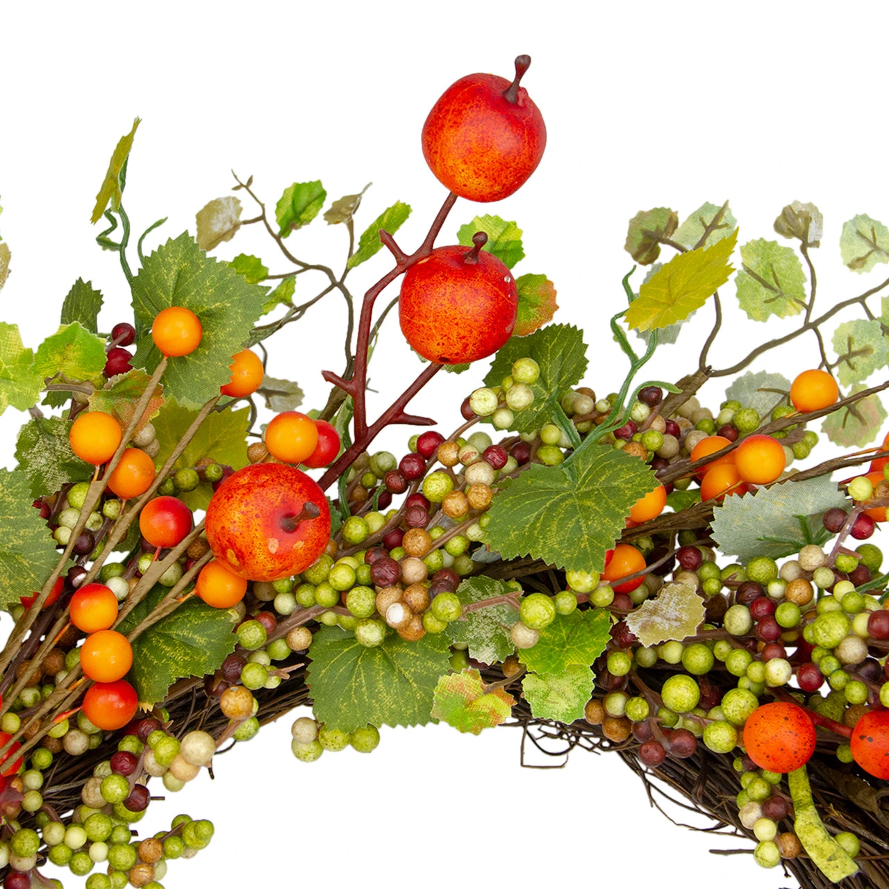 Apples And Berries Artificial Fall Harvest Wreath - 22 Inch, Unlit - Image 4