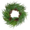 Frosted Cedar And Pine Cone Artificial Christmas Wreath, 26-Inch, Unlit