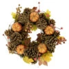 Pinecone And Pumpkin Autumn Harvest Wreath, 13.5-Inch, Unlit