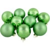9ct Grass Green Finish Glass Christmas Ball Ornaments 2.5" (65mm)