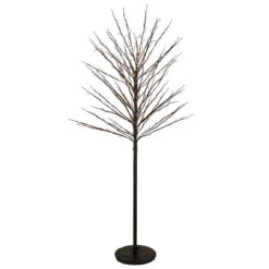 5' Black LED Lighted Christmas Twig Tree - Warm White Lights