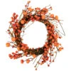 Red And Orange Berries With Mini Pumpkins Fall Harvest Wreath, 20-Inch, Unlit