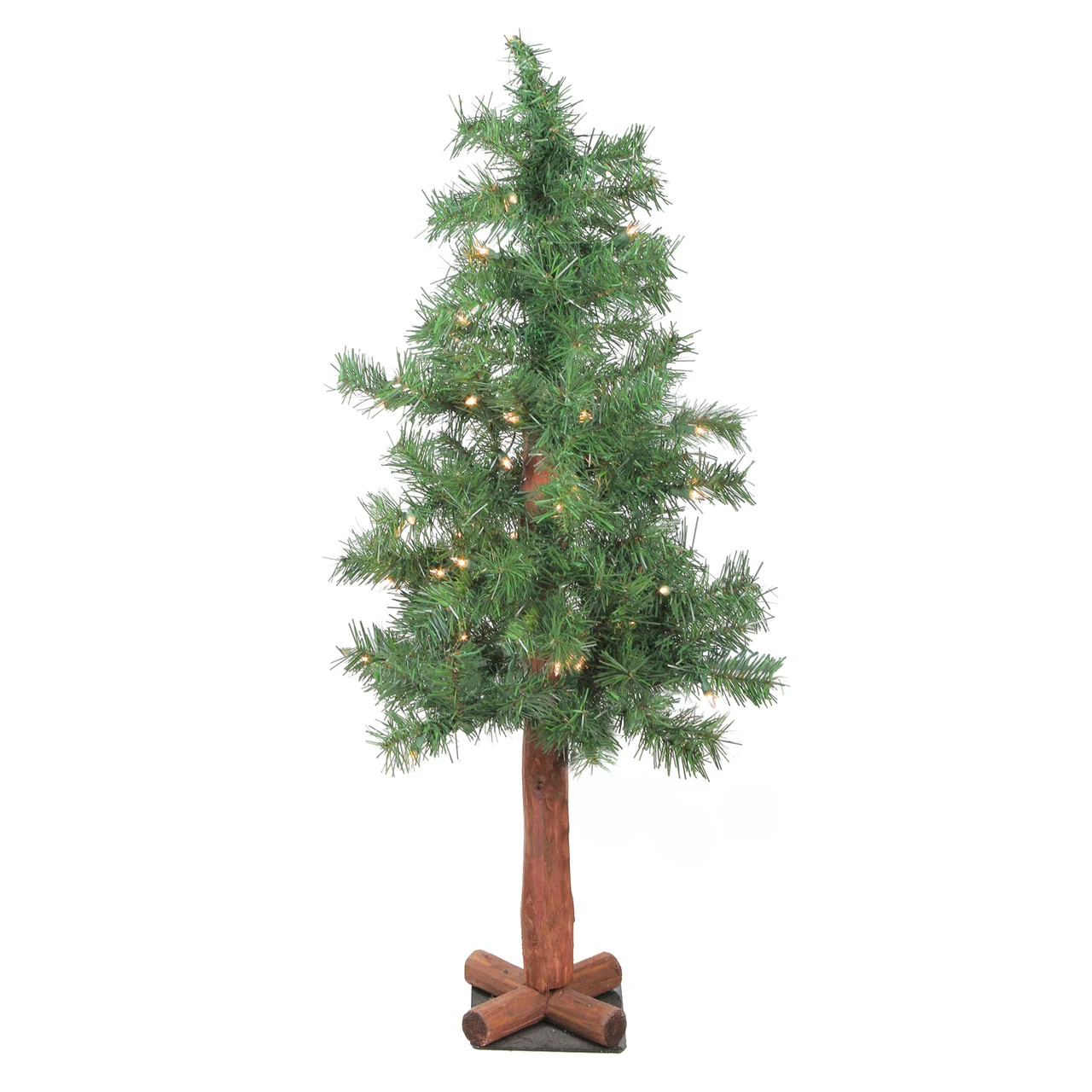 3' Pre-Lit Medium Woodland Alpine Artificial Christmas Tree - Clear Lights