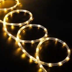 Warm White LED Outdoor Flexible Christmas Rope Light Set, 18ft