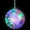 6" LED Lighted Multi-Color Hanging Crystal Sphere Outdoor Christmas Decoration