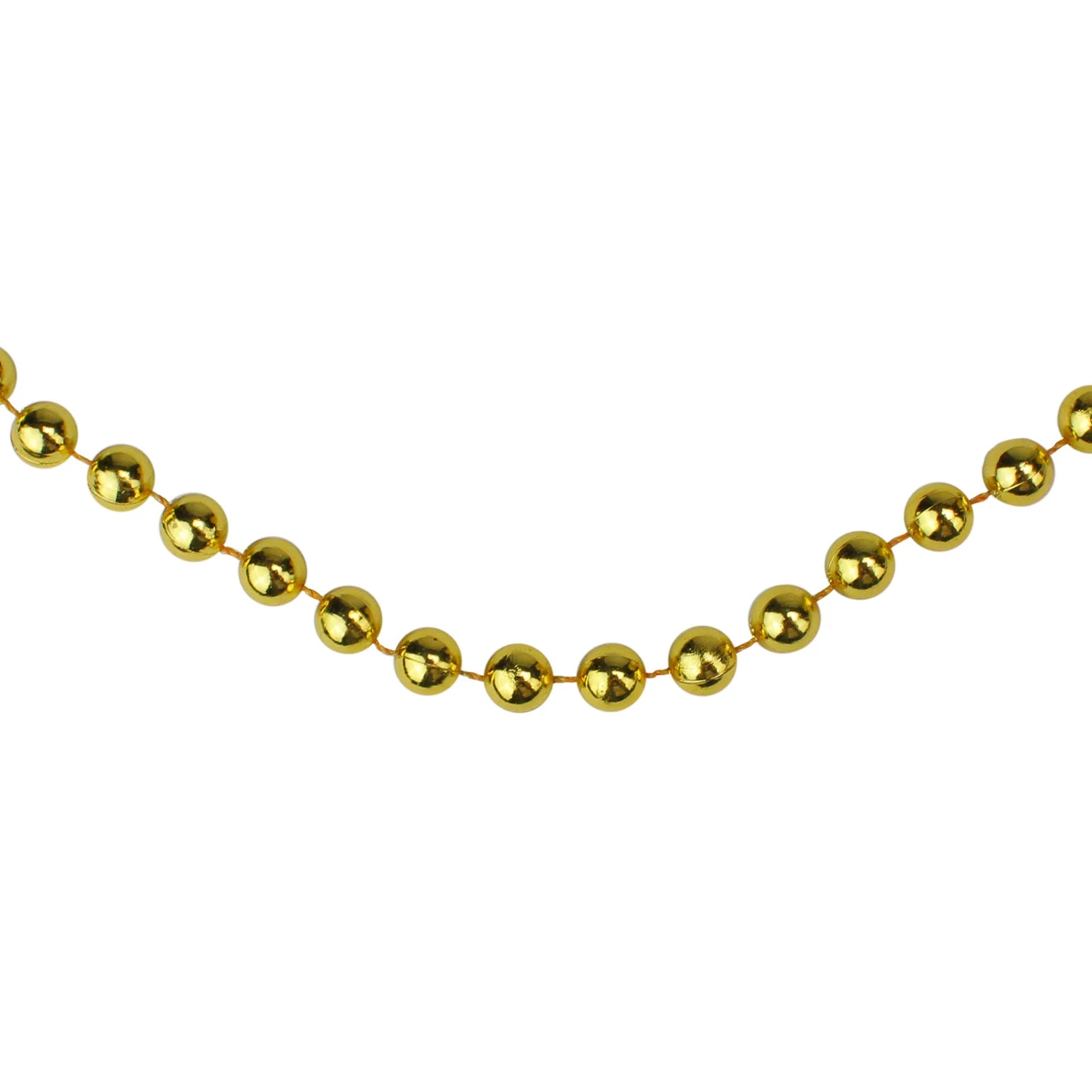 33ft X 10mm Shiny Gold Round Beaded Christmas Garland