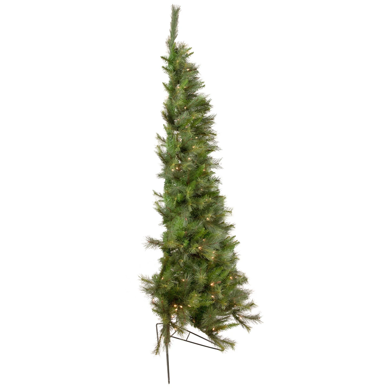 6.5' Pre-Lit Medium Canyon Pine Artificial Christmas Wall Tree, Clear Lights - Image 5