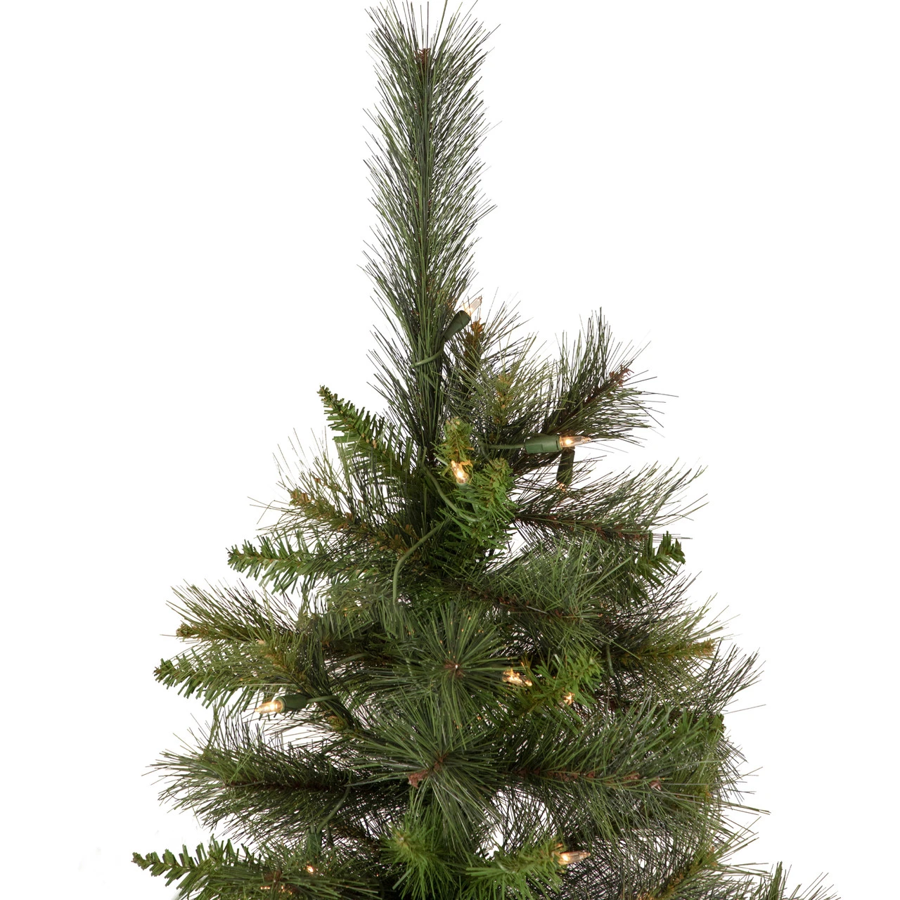 6.5' Pre-Lit Medium Canyon Pine Artificial Christmas Wall Tree, Clear Lights - Image 6